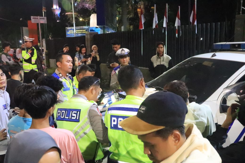 Razia Operasi Patuh Rinjani di simpang empat BI, mataram, Sabtu (27/7/2024).